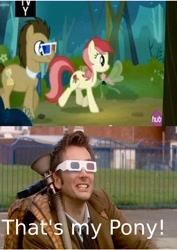 Size: 3508x4960 | Tagged: safe, screencap, character:doctor whooves, character:roseluck, character:time turner, episode:it ain't easy being breezies, g4, my little pony: friendship is magic, david tennant, doctor who, meme, tenth doctor, that's my pony, that's my x