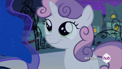 Size: 1920x1080 | Tagged: safe, screencap, character:sweetie belle, episode:for whom the sweetie belle toils, hub logo