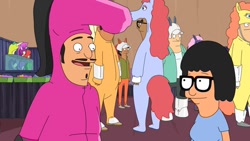 Size: 700x394 | Tagged: safe, screencap, bob's burgers, brony, brony stereotype, convention, cosplay, tina belcher