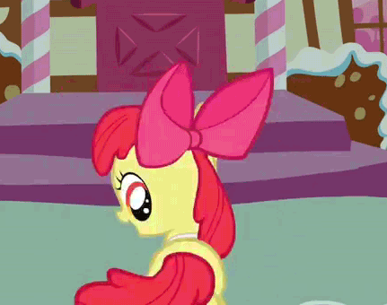 Size: 431x340 | Tagged: safe, screencap, character:apple bloom, episode:call of the cutie, g4, my little pony: friendship is magic, adorabloom, animated, behaving like a dog, chasing own tail, cuddly, cute, cuteness overload, cutest pony alive, cutest pony ever, dawwww, funny, good trick, huggable, spinning