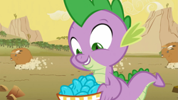 Size: 1365x768 | Tagged: safe, screencap, character:spike, episode:over a barrel, g4, my little pony: friendship is magic, solo