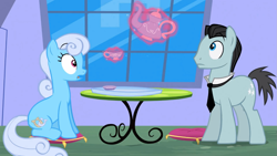 Size: 1365x768 | Tagged: safe, screencap, character:bruce mane, character:linky, character:shoeshine, episode:the crystal empire, g4, my little pony: friendship is magic, magic, teacup, teapot