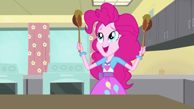 Size: 800x450 | Tagged: safe, screencap, character:pinkie pie, character:rainbow dash, episode:pinkie on the one, equestria girls:rainbow rocks, g4, my little pony:equestria girls, animated, solo