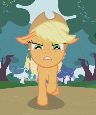 Size: 333x400 | Tagged: safe, screencap, character:applejack, animated, running, solo