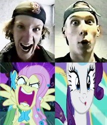 Size: 756x879 | Tagged: safe, screencap, character:fluttershy, character:rarity, species:human, blatant lies in the description, columbine, comparison, duckface, dylan klebold, eric harris, every day we stray further from god's light, faec, god is dead, hitmen for hire, irl, irl human, lips, murderer, nightmare fuel, photo, pure unfiltered evil, this is why we can't have nice things, this will end in school shooting, we are going to hell, what in the everlasting fuck, why