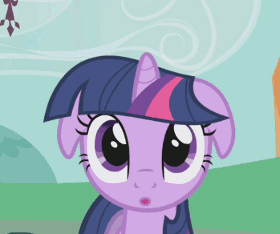 Size: 280x234 | Tagged: safe, screencap, character:twilight sparkle, character:twilight sparkle (unicorn), species:pony, species:unicorn, episode:the ticket master, g4, my little pony: friendship is magic, :o, animated, big eyes, cute, dilated pupils, female, floppy ears, looking at you, mare, open mouth, reaction image, solo, twiabetes, wide eyes, zoom