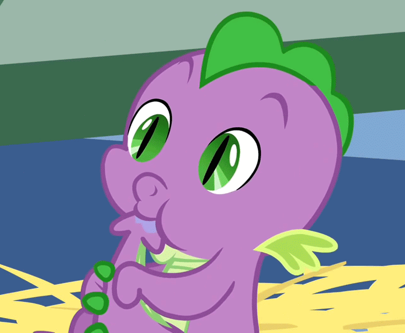 Size: 792x651 | Tagged: safe, screencap, character:spike, episode:the cutie mark chronicles, g4, my little pony: friendship is magic, animated, baby, baby spike, cropped, cute, loop, newborn, solo, spikabetes, tail sucking