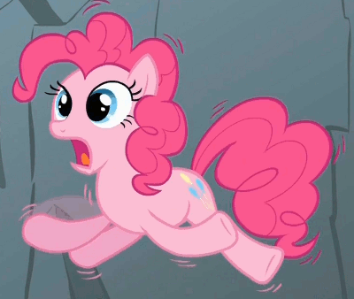 Size: 400x338 | Tagged: safe, screencap, character:pinkie pie, episode:feeling pinkie keen, g4, my little pony: friendship is magic, animated, bendy pencil effect, cropped, flying, jelly, loop, pinkie sense, solo