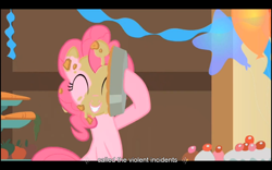 Size: 1024x640 | Tagged: safe, screencap, character:pinkie pie, episode:a bird in the hoof, g4, my little pony: friendship is magic, youtube caption