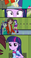 Size: 1919x3605 | Tagged: safe, screencap, character:blueberry cake, character:normal norman, character:twilight sparkle, /mlp/, ship:normalcake, my little pony:equestria girls, background human, blueberry cake, female, male, naomi nobody, needs more jpeg, shipping, straight