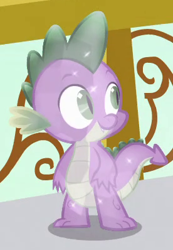Size: 276x398 | Tagged: safe, screencap, character:spike, episode:the crystal empire, g4, my little pony: friendship is magic, crystal dragon, crystallized, solo