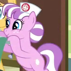 Size: 250x250 | Tagged: safe, screencap, character:doctor horse, character:doctor stable, character:nurse sweetheart, species:pony, episode:read it and weep, g4, my little pony: friendship is magic, duo, female, male, mare, stallion