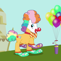 Size: 720x720 | Tagged: safe, screencap, episode:hearts and hooves day, g4, my little pony: friendship is magic, background pony, big top, clown, solo, the perfect stallion