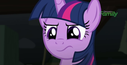Size: 1366x702 | Tagged: safe, screencap, character:twilight sparkle, character:twilight sparkle (alicorn), species:alicorn, species:pony, episode:the cutie map, g4, my little pony: friendship is magic, :s, skeptical, solo, wavy mouth