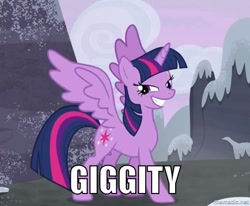 Size: 501x412 | Tagged: safe, screencap, character:twilight sparkle, character:twilight sparkle (alicorn), species:alicorn, species:pony, episode:the cutie map, g4, my little pony: friendship is magic, faec, family guy, female, giggity, image macro, mare, meme, quagmire