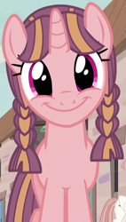Size: 550x965 | Tagged: safe, screencap, species:pony, episode:the cutie map, g4, my little pony: friendship is magic, bacon braids, equal cutie mark