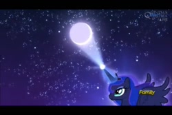Size: 960x640 | Tagged: safe, screencap, character:princess luna, episode:bloom and gloom, g4, my little pony: friendship is magic, dream walker luna, moon, moon work, solo
