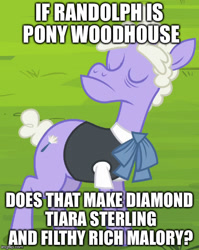Size: 463x581 | Tagged: safe, screencap, character:diamond tiara, episode:twilight time, g4, my little pony: friendship is magic, archer (show), malory archer, randolph, sterling archer, woodhouse