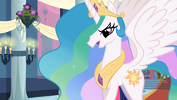 Size: 1366x768 | Tagged: safe, screencap, character:princess celestia, episode:a canterlot wedding, g4, my little pony: friendship is magic, solo