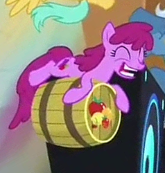 Size: 291x306 | Tagged: safe, screencap, character:berry punch, character:berryshine, episode:slice of life, g4, my little pony: friendship is magic, barrel, faec, lowres, so fucking happy