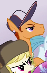 Size: 541x841 | Tagged: safe, screencap, character:free throw, character:march gustysnows, episode:princess spike, g4, my little pony: friendship is magic, clothing, earring, hat, piercing, the fresh prince of bel-air