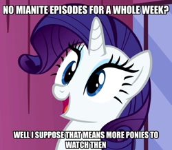 Size: 926x807 | Tagged: safe, screencap, character:rarity, image macro, meme, minecraft, solo