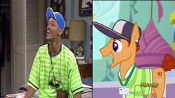 Size: 1280x720 | Tagged: safe, screencap, character:free throw, species:human, episode:princess spike, g4, my little pony: friendship is magic, irl, irl human, photo, ponified, the fresh prince of bel-air, will smith