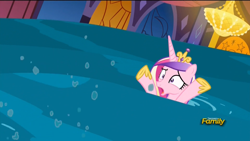 Size: 1600x900 | Tagged: safe, screencap, character:princess cadance, species:alicorn, species:pony, episode:princess spike, g4, my little pony: friendship is magic, female, flood, mare, solo, water