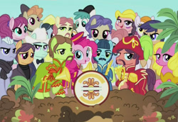 Size: 1400x962 | Tagged: safe, screencap, character:pinkie pie, episode:party pooped, g4, my little pony: friendship is magic, background pony, david livingstone, diana dors, george harrison, john lennon, lonely hearts, natural act, northern song, oliver hardy, paul mccartney, petty girl, pinko starr, ponified, ringo starr, sgt. pepper's lonely hearts club band, shirley temple, stan laurel, strawberry fields, the beatles, tom mix, tree of life
