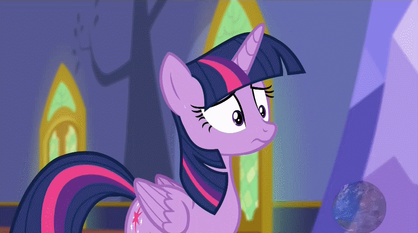 Size: 843x471 | Tagged: safe, screencap, character:twilight sparkle, character:twilight sparkle (alicorn), species:alicorn, species:pony, episode:party pooped, g4, my little pony: friendship is magic, animated, breath, breathing, female, mare