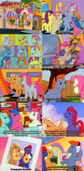 Size: 1616x3280 | Tagged: safe, artist:outofcontext-ponytales, screencap, character:bon bon (g1), character:bright eyes, character:lancer, character:melody, character:patch (g1), character:starlight, character:sweetheart, character:teddy, episode:shop talk, my little pony tales, ace-hole, blackmail, broken aesop, clover, soccer pony summaries, starlight, summary