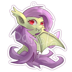 Size: 700x700 | Tagged: safe, artist:amy30535, character:flutterbat, character:fluttershy, craft, solo, species swap, watermark