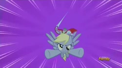 Size: 640x360 | Tagged: safe, screencap, character:derpy hooves, character:spike, species:dragon, species:pegasus, species:pony, episode:do princesses dream of magic sheep?, beefspike, derpysaur, dragons riding ponies, epic derpy, female, flying, mare