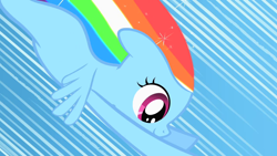 Size: 1280x720 | Tagged: safe, screencap, character:rainbow dash, episode:the cutie mark chronicles, g4, my little pony: friendship is magic, filly, filly rainbow dash, flying, foal, solo