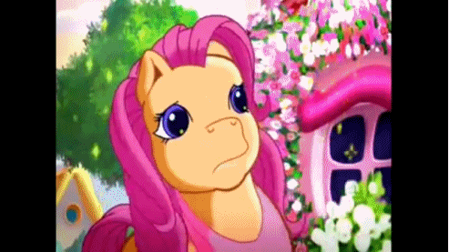 Size: 493x277 | Tagged: safe, screencap, character:minty, character:pinkie pie, character:pinkie pie (g3), character:puzzlemint, character:sparkleworks, species:earth pony, species:pony, episode:positively pink, g3, accidental kiss, animated, kiss on the lips, kissing, oops, shipping fuel, sparkles