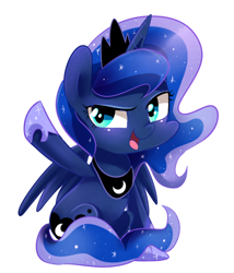 Size: 600x700 | Tagged: safe, artist:sion-ara, character:princess luna, solo, young
