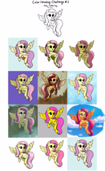 Size: 2442x4000 | Tagged: safe, artist:chef j, artist:graboiidz, artist:mcponyponypony, artist:post-it, character:fluttershy, collaboration, color edit, color me, colored, flying