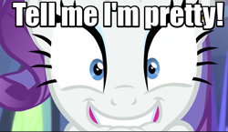 Size: 749x435 | Tagged: safe, screencap, character:rarity, episode:made in manehattan, g4, my little pony: friendship is magic, image macro, lip bite, looking at you, meme, solo, tell me i'm pretty, the fairly oddparents