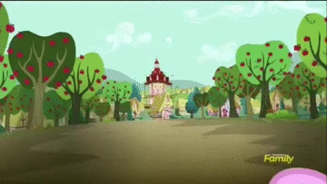 Size: 360x203 | Tagged: safe, screencap, character:diamond tiara, episode:crusaders of the lost mark, g4, my little pony: friendship is magic, animated, discovery family logo, first person view, offscreen character, pov