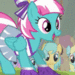Size: 75x75 | Tagged: safe, screencap, character:spring step, character:sunlight spring, episode:rainbow falls, g4, my little pony: friendship is magic, animated, background pony, clothing, gif for breezies, picture for breezies, skirt