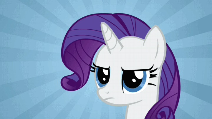 Size: 720x405 | Tagged: safe, screencap, character:rarity, species:pony, species:unicorn, episode:putting your hoof down, g4, my little pony: friendship is magic, abstract background, animated, crying, female, gif, insulted, mare, solo