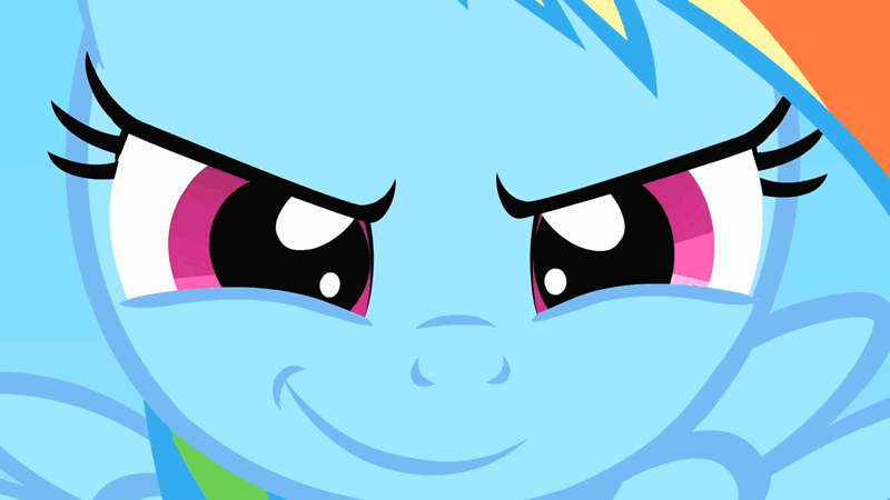 Size: 800x450 | Tagged: safe, screencap, character:rainbow dash, episode:the cutie mark chronicles, g4, my little pony: friendship is magic, animated, close-up, female, filly, filly rainbow dash, licking, licking lips, solo, sweat, tongue out, younger