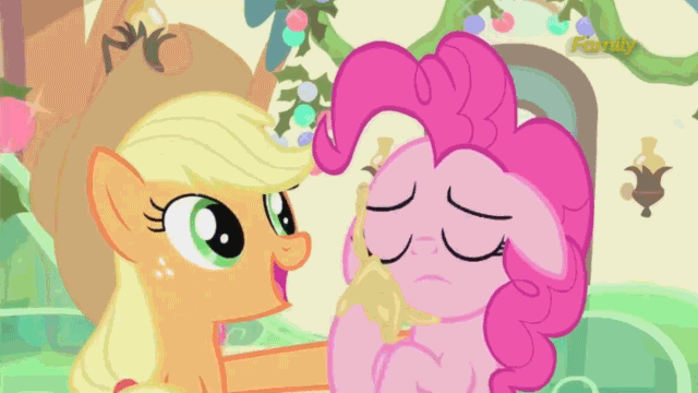 Size: 640x360 | Tagged: safe, screencap, character:applejack, character:pinkie pie, episode:hearthbreakers, g4, my little pony: friendship is magic, animated