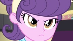 Size: 1280x720 | Tagged: safe, screencap, character:suri polomare, equestria girls:friendship games, g4, my little pony:equestria girls, acadeca, cute, determination, determined, frown, game face, glare, solo, suribetes