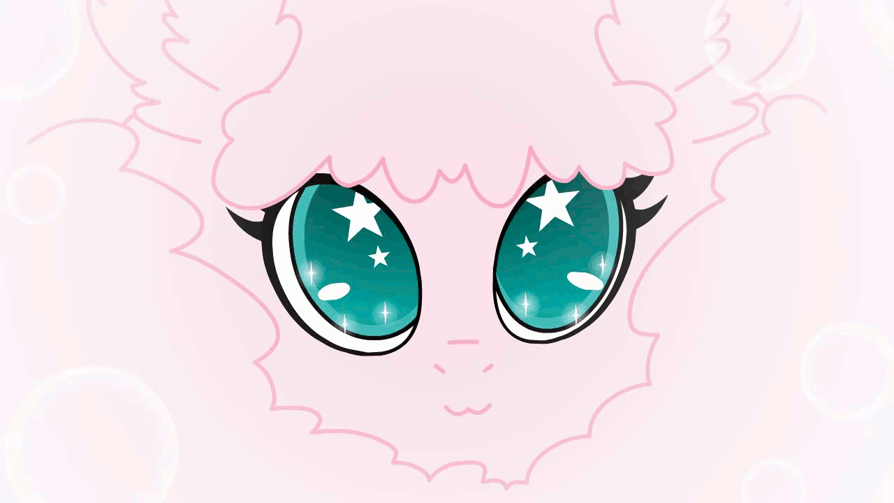 Size: 1280x720 | Tagged: safe, artist:mixermike622, screencap, oc, oc only, oc:fluffle puff, :3, animated, blep, cute, eye shimmer, flufflebetes, fluffy, hnnng, looking at you, ocbetes, poofle universe, raspberry, solo, sparkles, starry eyes, steven universe, tongue out, weapons-grade cute, wingding eyes