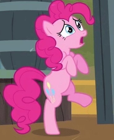 Size: 369x450 | Tagged: safe, screencap, character:pinkie pie, episode:the last roundup, g4, my little pony: friendship is magic, animated, cropped, desperation, need to pee, omorashi, outhouse, potty dance, potty emergency, potty time, trotting, trotting in place