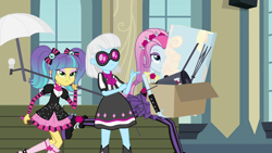 Size: 1280x720 | Tagged: safe, screencap, character:photo finish, episode:photo finished, equestria girls:friendship games, g4, my little pony:equestria girls, pixel pizazz, the snapshots, violet blurr