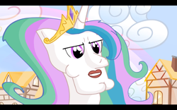 Size: 1680x1050 | Tagged: safe, artist:piemations, screencap, character:princess celestia, faec, friendship is violence, handsome squidward