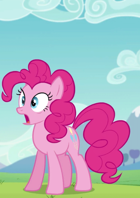 Size: 484x680 | Tagged: safe, screencap, character:pinkie pie, episode:the mane attraction, g4, my little pony: friendship is magic, animated, frizzy hair, solo, surprised