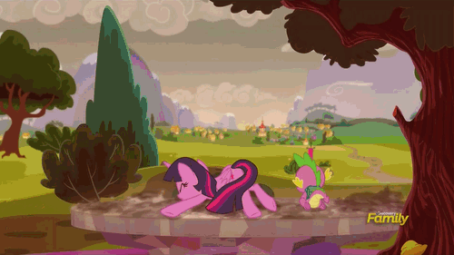 Size: 500x281 | Tagged: safe, screencap, character:flam, character:flim, character:spike, character:twilight sparkle, character:twilight sparkle (alicorn), species:alicorn, species:dragon, species:pony, species:unicorn, episode:the cutie re-mark, alternate timeline, animated, backhoe, brothers, cutie map, discovery family, discovery family logo, ecocide, female, flim flam brothers, flim flam industry timeline, fuzzy dice, harvester, industry, male, mare, pure unfiltered evil, stallion, tree